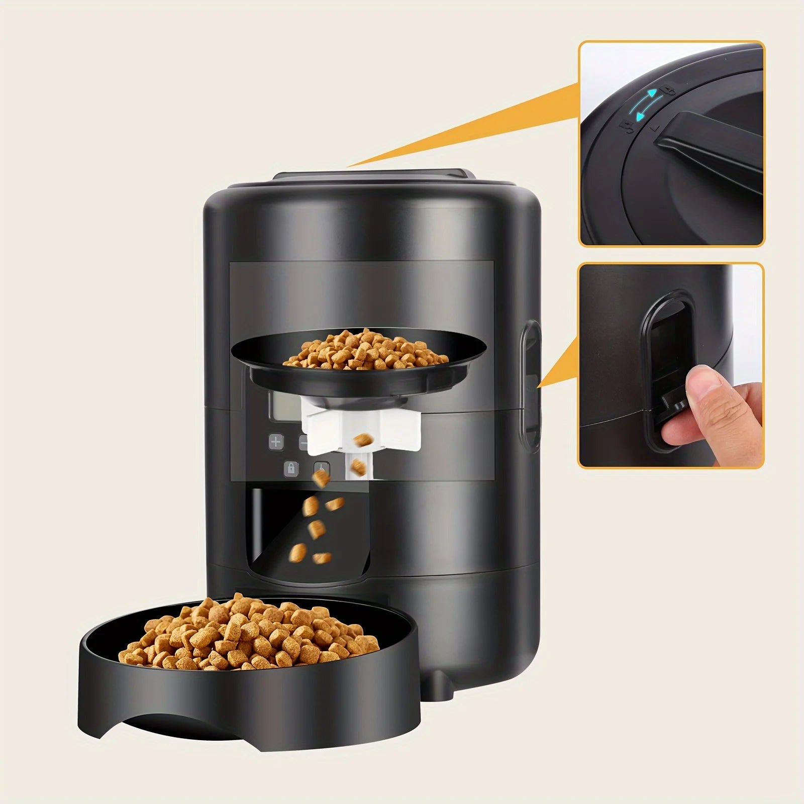 2L APP Control Automatic Dog Feeder Button Version Auto Cat Food Dispenser Smart Control Pet Feeder for Cats Dog Dry Food Bowl