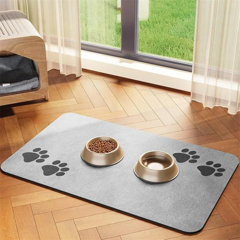Wholesale Silicone Pet Bowls Mat Non Slip Pet Food Mat Dog Cat Square Bone Shaped Pet Feeding Mat