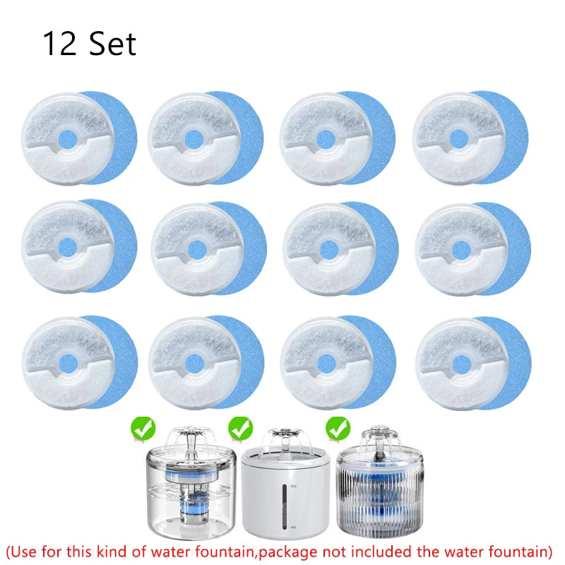 Cat Water Fountain Filters Activated Professional Removable Circle Reusable Fountain Carbon Filter Drink Fountain Filter