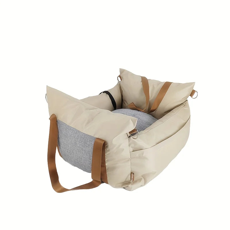 Waterproof Dog Car Seat Portable Elevated Pet Booster Seat with Ideal for Small Large Dogs Non-Slip Travel Dog Bed for Vehicle