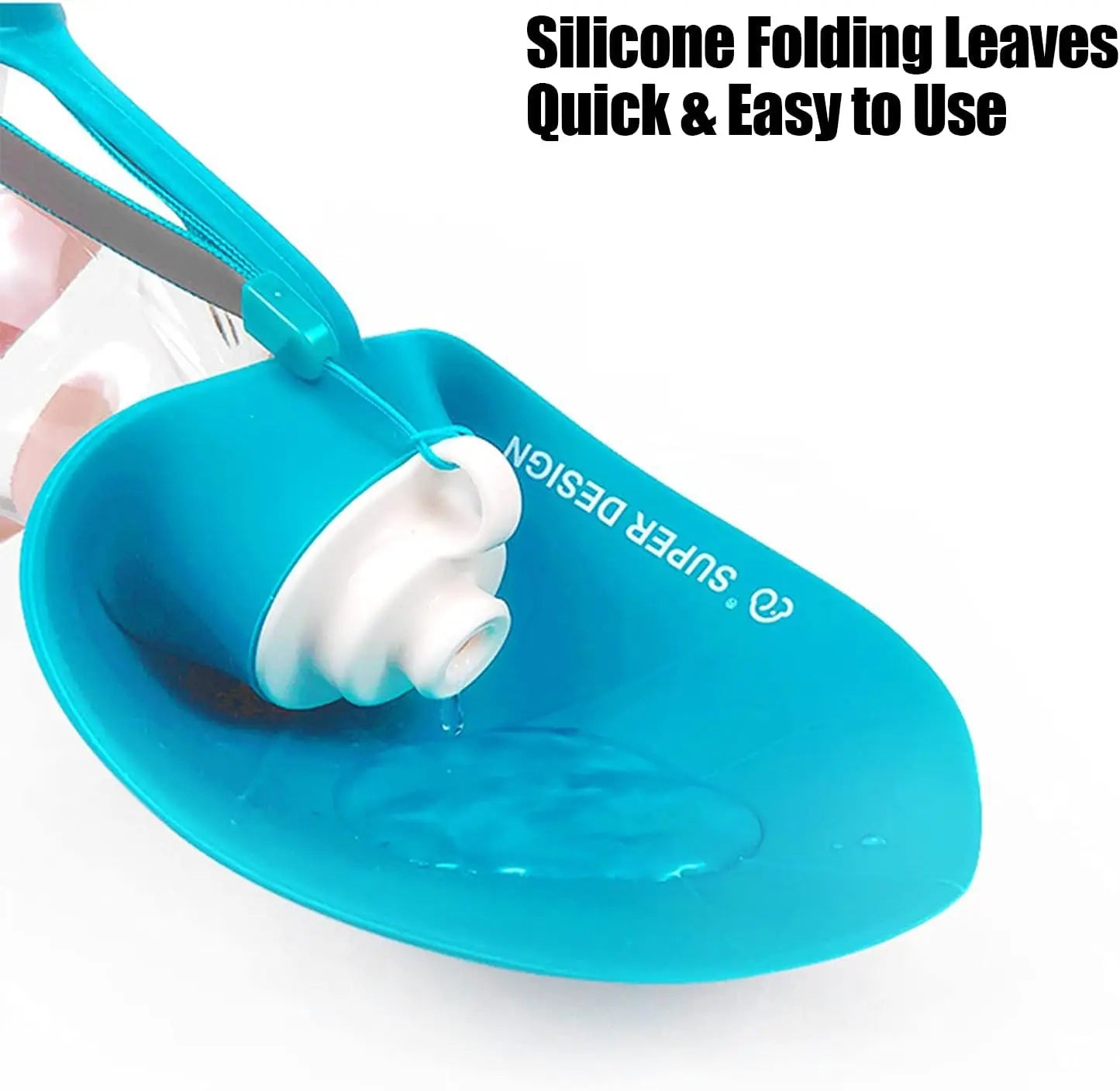 Silicone Portable Dog Travel Bottle Pet Water Dispenser Dog Water Cup Pet Leaf Bottle for Pets on Walks Hike Journeys Car Rides