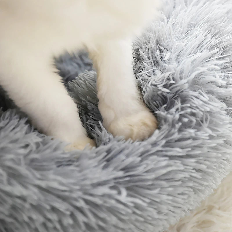 100CM Eco-Friendly Breathable Solid Plush Dog Bed with PP Cotton Material Round Design for Dogs