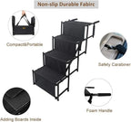 4 Steps Folding Pet Stairs Portable Lightweight Auto Large Dog Cat Ladder for Cars Trucks SUVs Cargo Couch High Bed