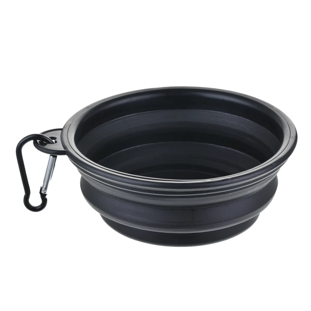 Large 1000ml Collapsible Silicone Pet Bowl Portable Outdoor Travel Dog Cat Food Container Feeder Dish Durable Plastic Puppy Bowl