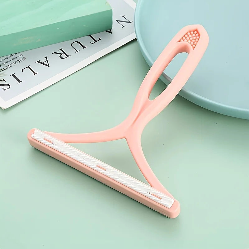 Dual-Sided Reusable Plastic Pet Hair Remover Manual Lint Scraper Tool for Sofa Garments Carpet Portable Pet Hair Eliminator
