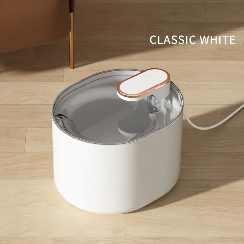 3L Automatic Smart Cat Water Fountain With LED Lights for Water Shortage Alert USB Rechargeable Cat Drinking Dispenser