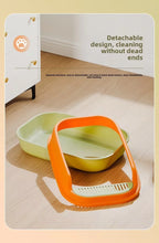 Wholesale Semi-Enclosed Large Thickened Anti-Splash Plastic Cat Litter Box Cat Litter Box with Shovel Pet Supplies