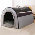 Plush Large Oversized Dog Kennel Modern Four Seasons Pet House with Removable Winter Cover for Golden Dogs in Summer Winter