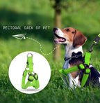LED Reflective Dog Harness with Lights Nylon Button Battery Pet Safety Vest Adjustable Glowing Dog Harness