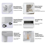 100L Foldable Automatic Plastic Pet Dryer Box for Dogs & Cats Professional Dog Grooming Hair Dryer 110-240V