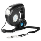 4.5M LED Pet Dog Leash Flashlight Extendable Retractable Pet Leashes Lead with Poop Bag for 45kg Large Dog Supplies