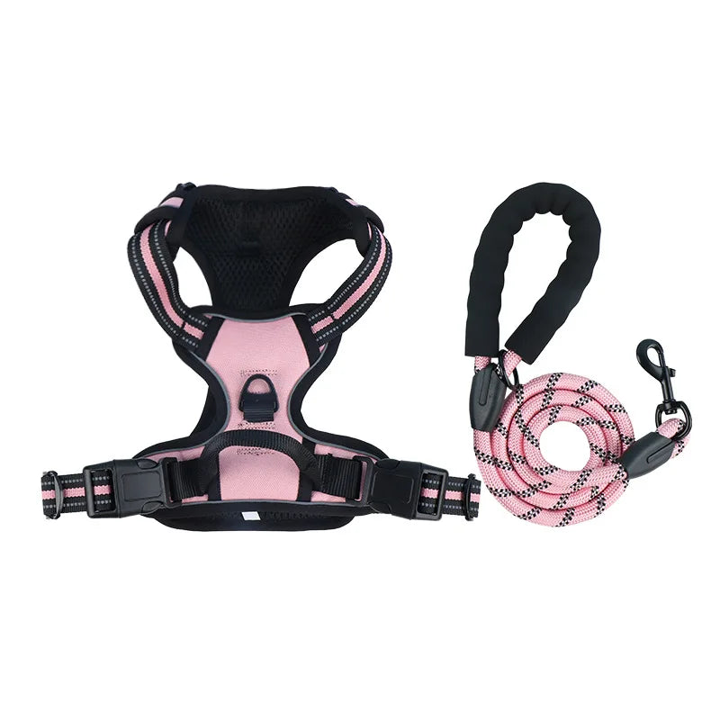 Dog Harness for Large Dogs No Pull Vest with Reflective Strip Control Handle Adjustable Comfortable for Easy Walking Pet Harness