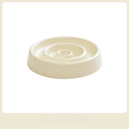 Ceramic Cat Bowl Slow Feeder Bowl for Pets Anti-Chok Cat Food and Water Dish with Neck Protection Wood Stand-for Dogs