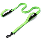 Reflective Dog Leash 2 Handles by Padded Traffic Handle for Extra Control Perfect for Medium to Large Dog Products