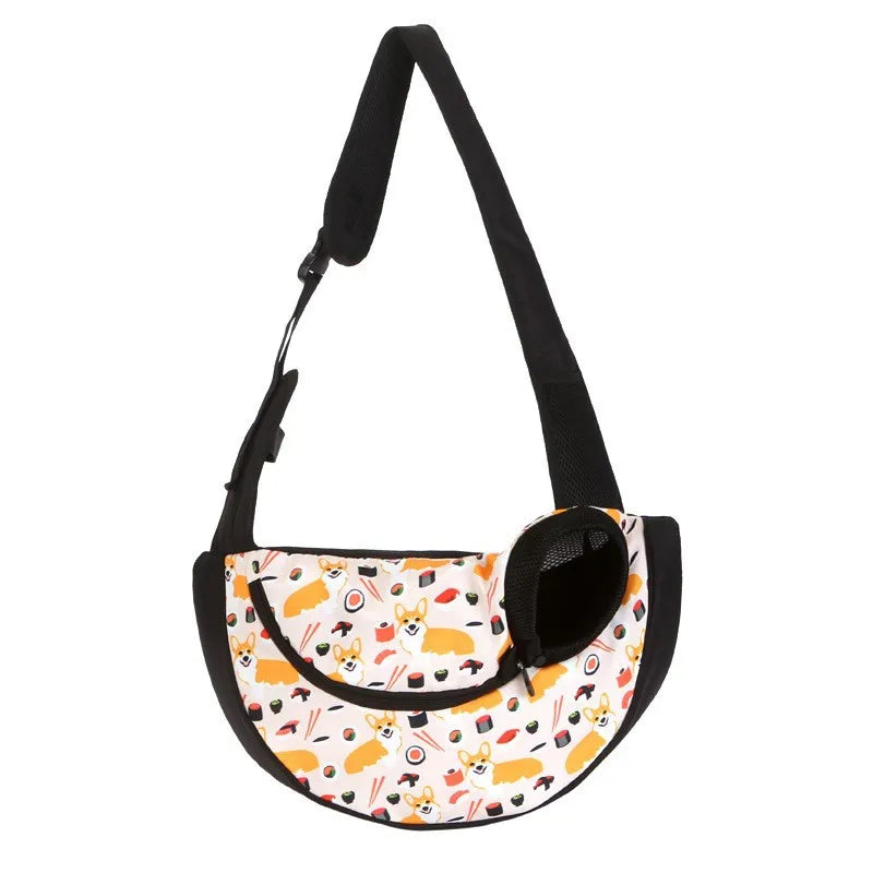 Fashionable Nylon Pet Cat Carrier Bag Comfortable Hand-Free Shoulder Sling Tote Outdoor Puppy Backpack Zipper Manufactured