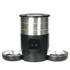 4.5l/0.98gal Large Capacity Stainless Steel Smart Pet Feeder with Recording USB Powered Ideal for Cats Dogs Automatic Cat Feeder