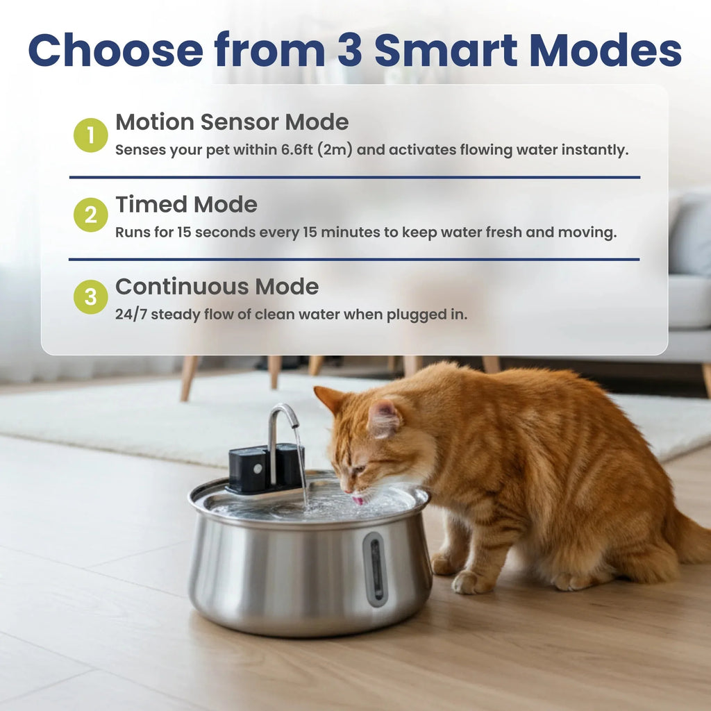 OEM 4L 4000MAh Wireless Cat Water Fountain Rechargeable Stainless Steel Battery Sensor Smart Pet Water Fountains Manufacturer