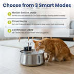 OEM 4L 4000MAh Wireless Cat Water Fountain Rechargeable Stainless Steel Battery Sensor Smart Pet Water Fountains Manufacturer