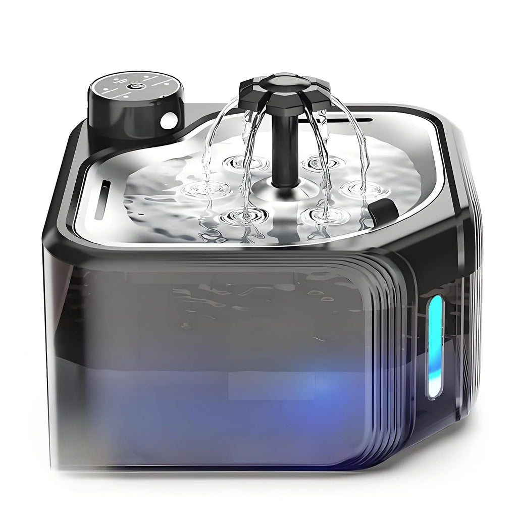 Wireless Cat Water Dispenser with Replacement Filters 108oz/3.2L Pet Water Fountain 1800mah Battery Operated with Sensor