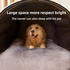 Plush Large Oversized Dog Kennel Modern Four Seasons Pet House with Removable Winter Cover for Golden Dogs in Summer Winter