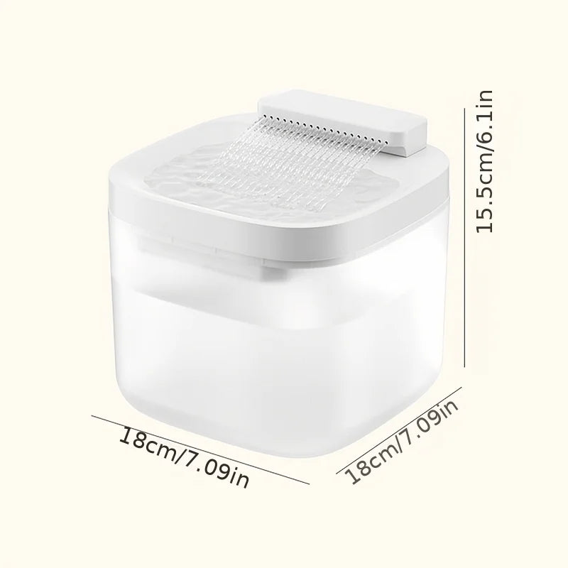 3L/101.45oz Smart Cat Water Fountain USB Powered Operating Voltage Quiet Operation Automatic Recirculating System for Cats