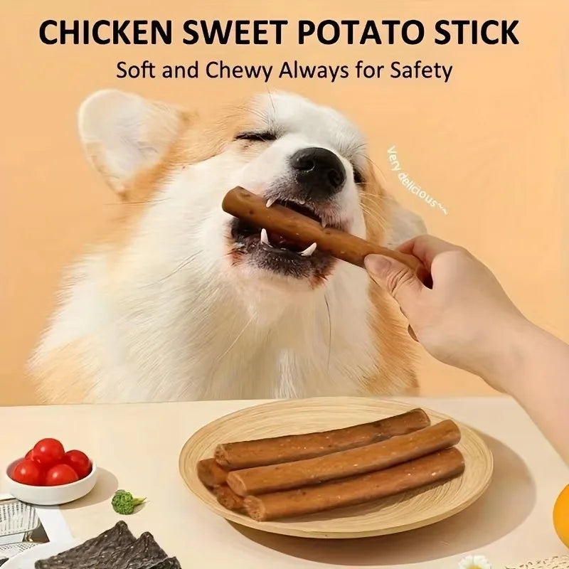 Pet Treats Chik Skewers Chicken Wrapped Rawhide Chew Natural Jerky Dog Treats for All Dog Sizes