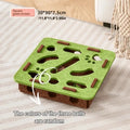 Interactive Construction Site Cat Fun Box Durable Felt Puzzle Game with Paw Prints Simple Style for Indoor Cats