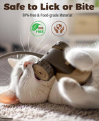 3-in-1 Interactive Cat Toy Indoor Automatic Moving Mouse Cat Toys Self Play with 2pcs Feather Tails for Bored Adult Cats Kittens