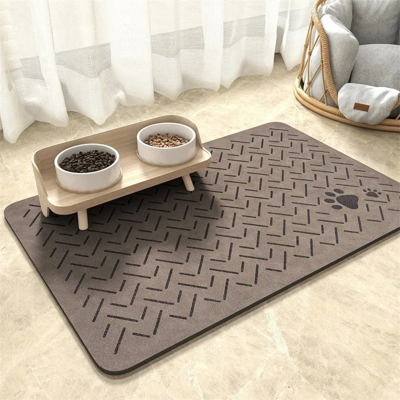 Wholesale Silicone Pet Bowls Mat Non Slip Pet Food Mat Dog Cat Square Bone Shaped Pet Feeding Mat