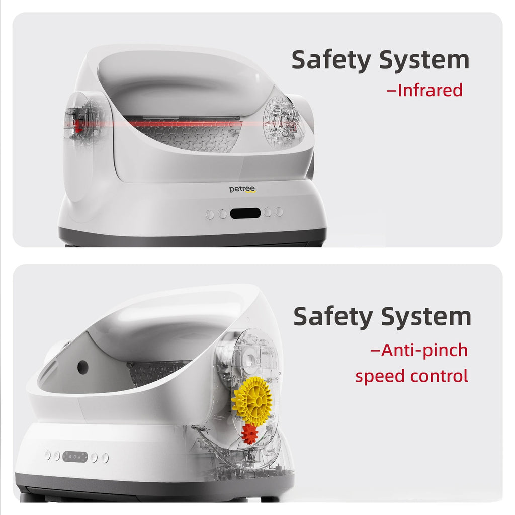 2026 New Petree Large Automatic Cat Litter Box Open Design Intelligent Self-Cleaning Cat Toilet Electric Deodorization Plastic