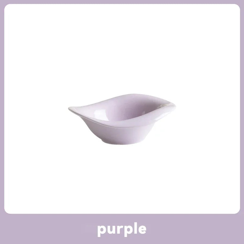 Raised Tilted Cat Food Water Bowl Pet Dog Elevated Drinking Eating Bowls with Wooden Stand Puppy Kitten Feeding Ceramic Cat Bowl