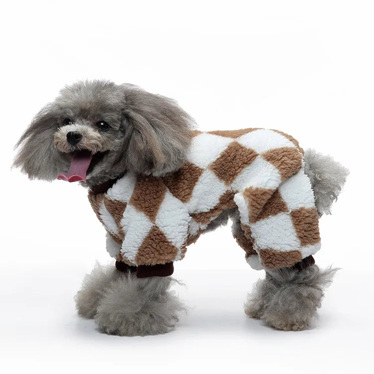Winter Pet Clothes for Pet Dogs Jumpsuit Pajamas Dog Homewear Suit for Teddy Yorkie Chihuahua Warm Costumes Cat Puppy Clothing