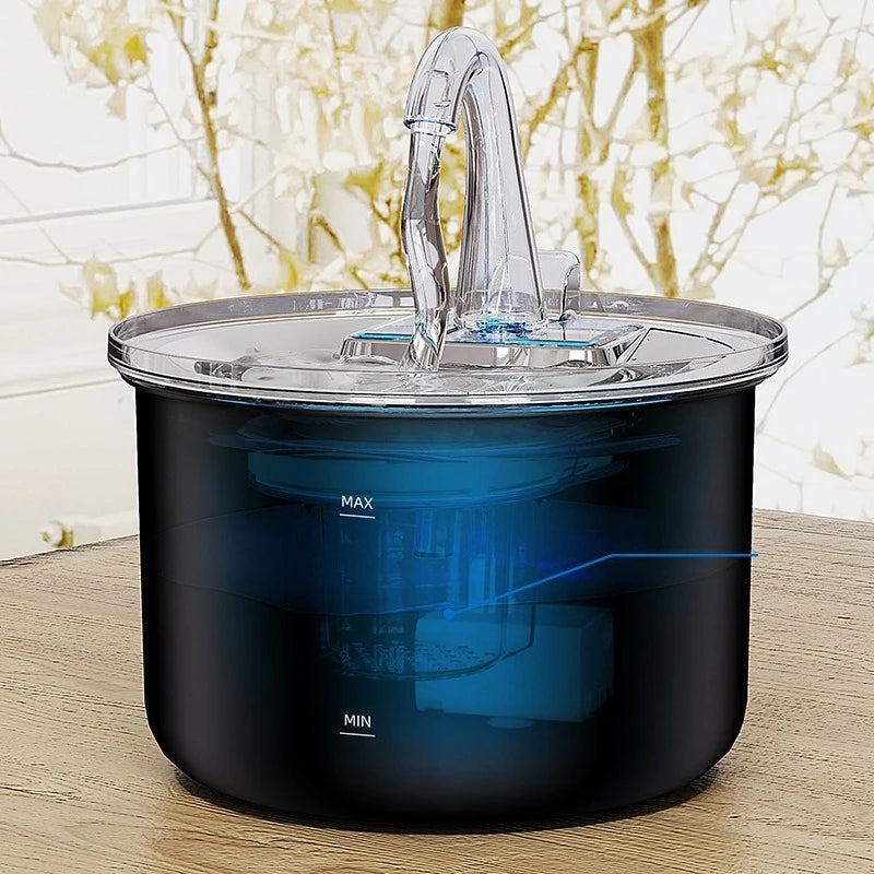 OEM 2.2L Durable Intelligent Sensor Smart Cat Water Dispenser Automatic Circulation Filtration Portable Stainless Steel Water