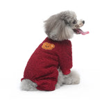 Winter Pet Clothes for Pet Dogs Jumpsuit Pajamas Dog Homewear Suit for Teddy Yorkie Chihuahua Warm Costumes Cat Puppy Clothing