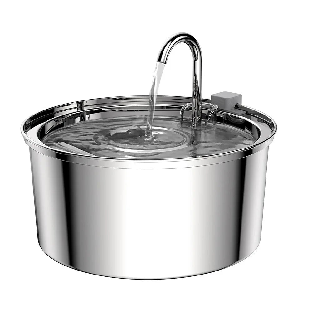 Hot Selling Custom 3.2/4L Stainless Steel Pet Water Dispenser with Water Level Wholesale Cat Water Fountain Manufacturer OEM ODM