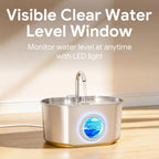 Custom 73oz/2.2L Stainless Steel Cat Water Fountain with Filter & Sponge Automatic Dog & Cat Drinking Dispenser OEM ODM