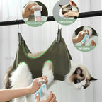 Cat Grooming Stainless Steel Nail Cutting Anti-Scratch Bite Fixed Bath Trimming Restraint Bag & Hammock Hanging Pet Supplies Set
