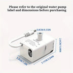 Replacement Pump for Pet Water Fountains Ultra-Quiet Water Pump for 2.2L & 3.2L Cat Water Fountain Suitable for Cats Dogs