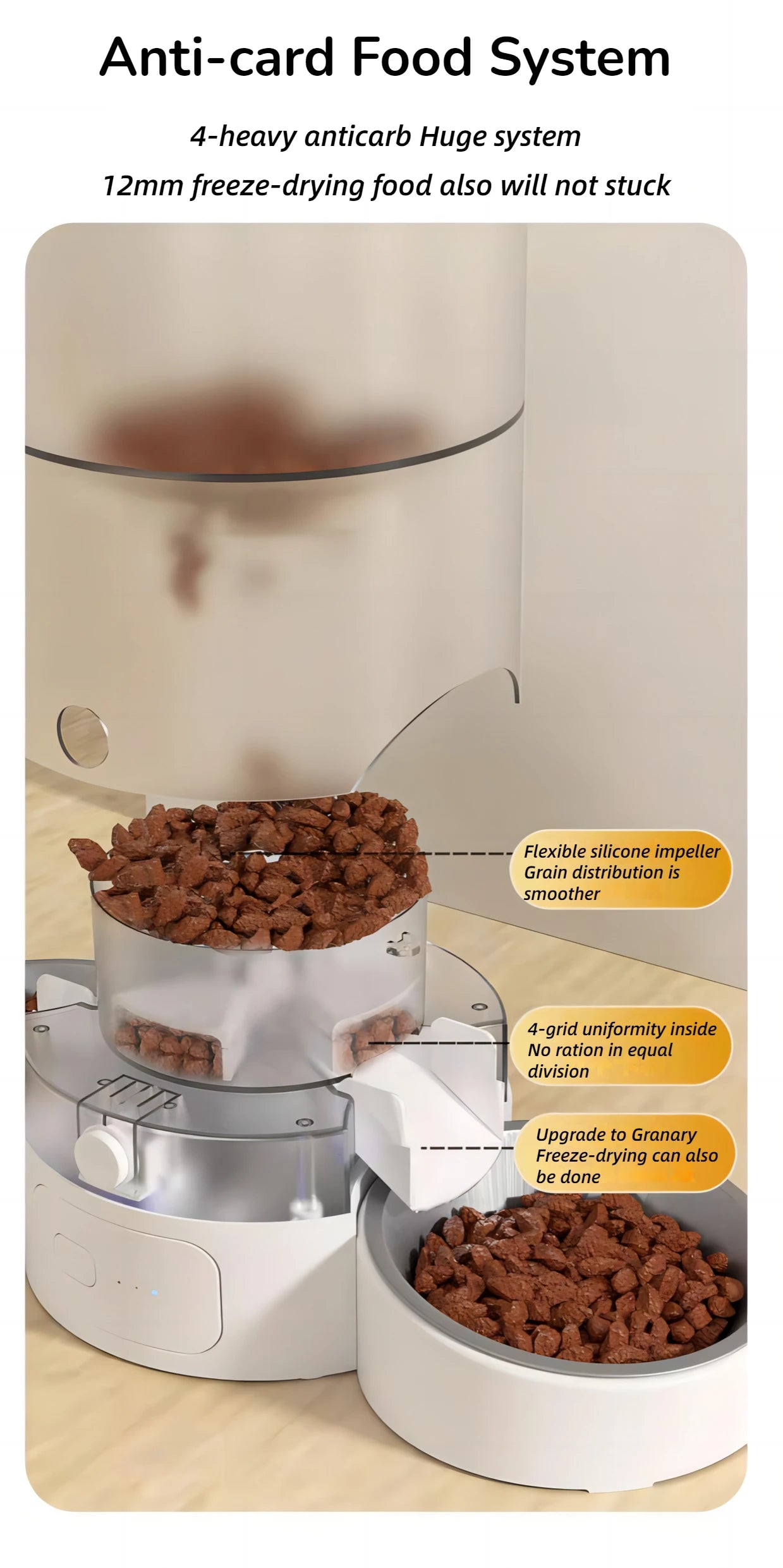 3L Two Bowls OEM Smart Automatic Dog Feeder WIFI Remote Control Dog Food Dispenser  Timing Automatic Pet Feeder Cat Dog Products