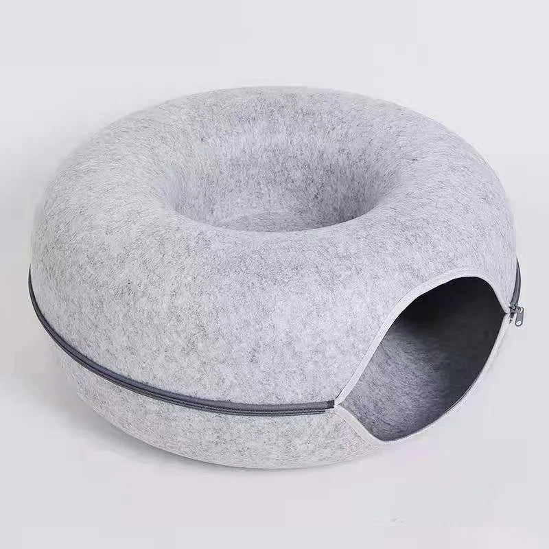 Cats House Basket Natural Felt Pet Toy Cat Tunnel Cave Beds Nest Funny Round Egg-Type with Mat for Small Dogs Puppy Pet Supplies