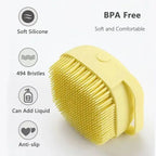 Pet Massage Bath Brush Shampoo Dispenser for Dog Cat Grooming Scrubber Pet Brush Supplies