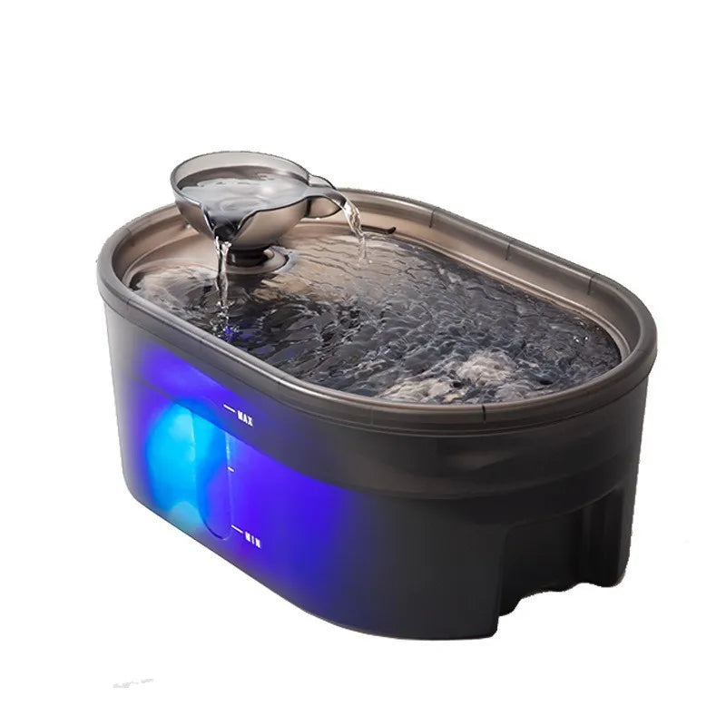 7L Ultra-Quiet Dog Water Fountain for Large Dogs with 4 Pack Filters 5 Layer Filtration Smart LED Pump Ideal for Multi Pets
