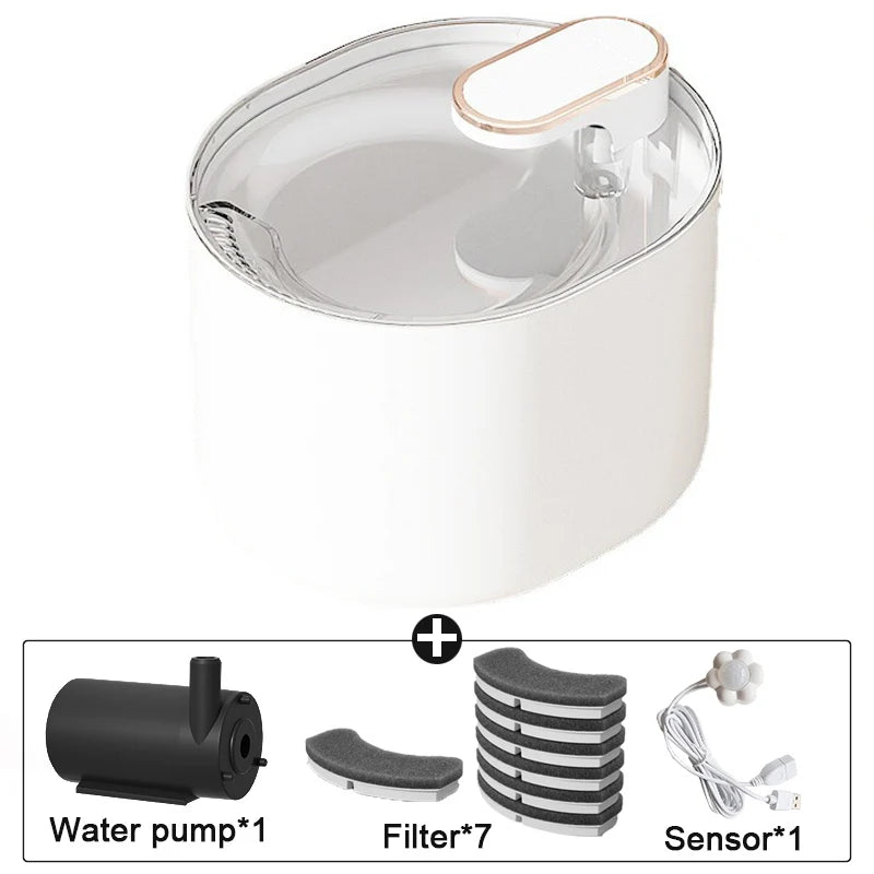 3L Smart Cat Water Fountain Auto Loop Filtering Drinker Auto Power-off Pet Water Dispenser Large Capacity Cats Pet Manufacturer