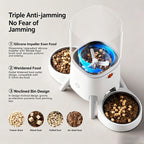 OEM 5L Dual Bows Smart Pet Feeder with WiFi APP Control Automatic Pet Feeder for Dog Food Dispenser for Dual Cats Dogs