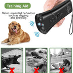 Dropshipping Electronic Pet Dog Repeller LED Ultrasonic Anti Barking Device Ultrasonic Anti Bark Training Equipment Battery Work