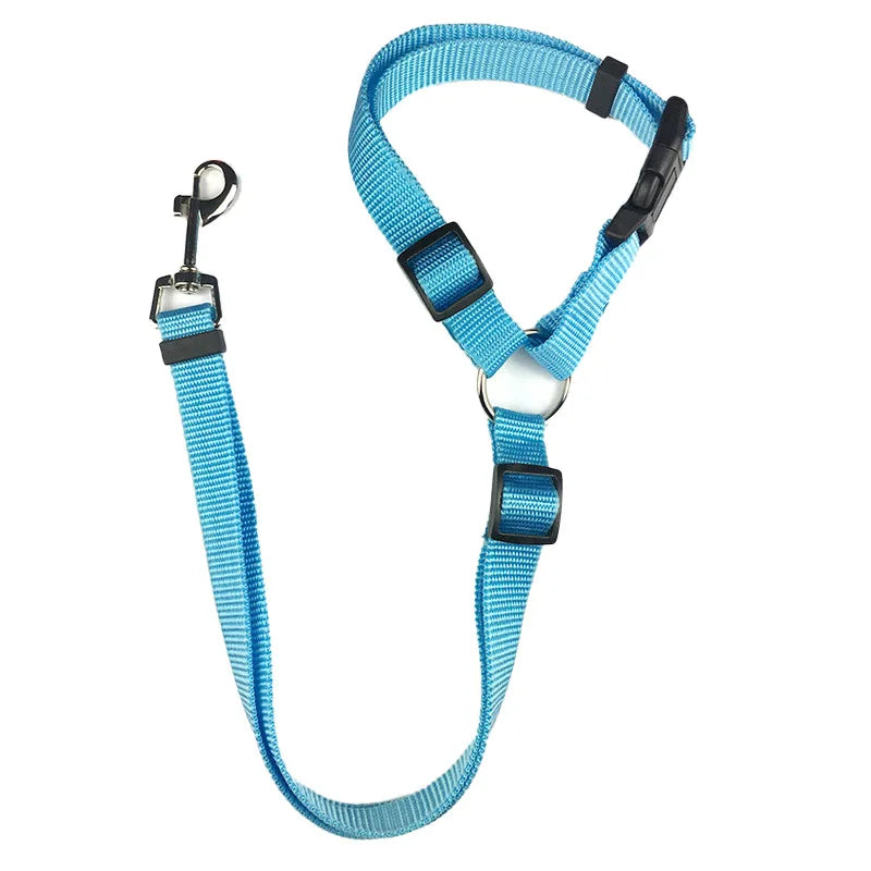 Adjustable Pet Car Seat Belt Nylon Lead Dog Leash Custom Backseat Safety Belt OEM Designer Dog Harness Collar Pet Accessories