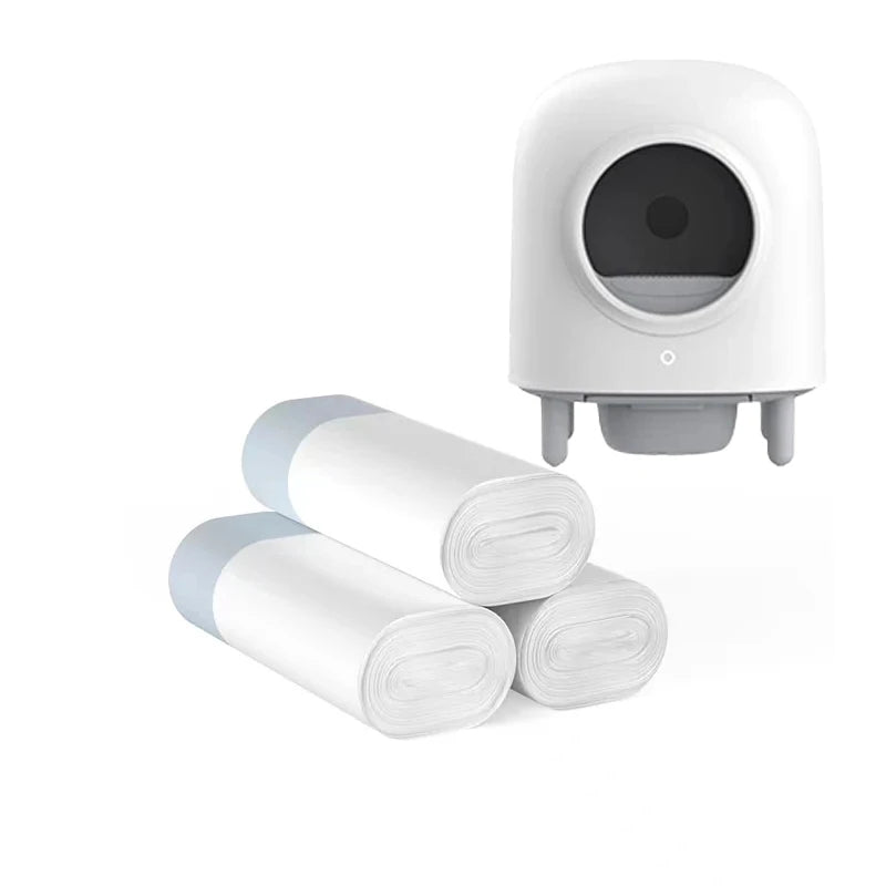 3 Rolls Drawstring Closure Pet Poop Bags for Petree 2 Gen Automatic Self Cleaning Litter Box Cat Toilet Tray Box 45pcs