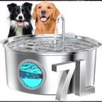 OEM 7L Large Capacity Stainless Steel Automatic Cat Water Fountain for Dogs with Filtration Ultra-quiet Pet Water Dispenser