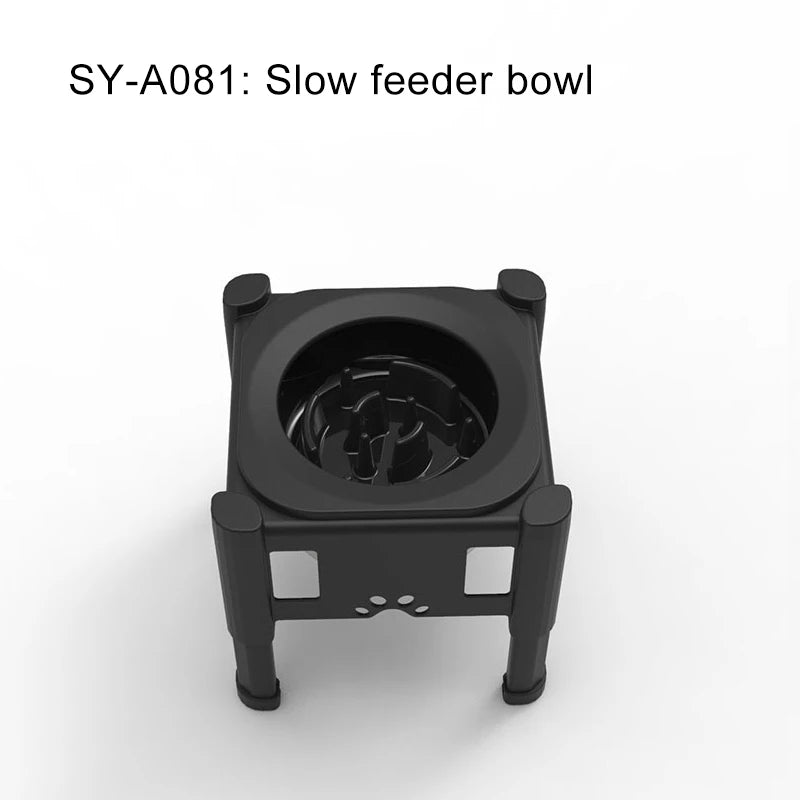 Stainless Steel Elevated Dog Bowls Adjustable Raised Pet Water Bowl Non-Slip Puppy Cat Slow Water Feeder 2.2L/75oz No Wet Mouth