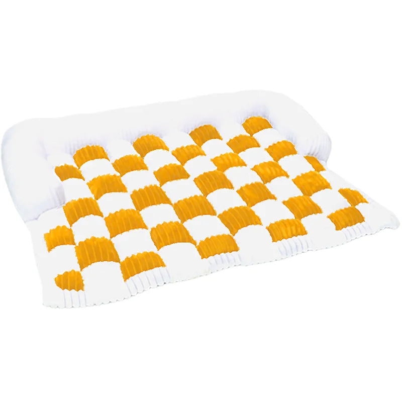 Plaid Print Pet Couch Covers Dog Couch Cover Sofa Cover Cream Square Plaid Cozy Dog Mat Furniture Protector for Sofa Dog Blanket